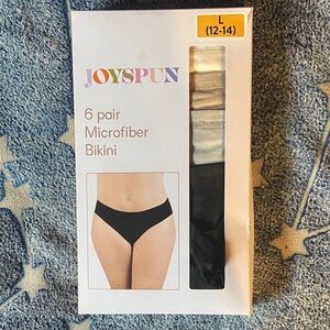 Joyspun Black and White Microfiber Bikini Set